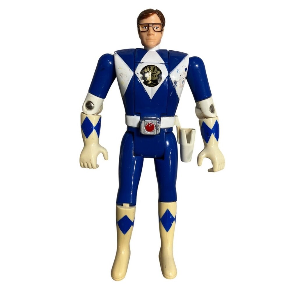 Bandi Mighty Morphin POWER RANGERS  Morphin FLIP HEAD Blue Vintage 1993